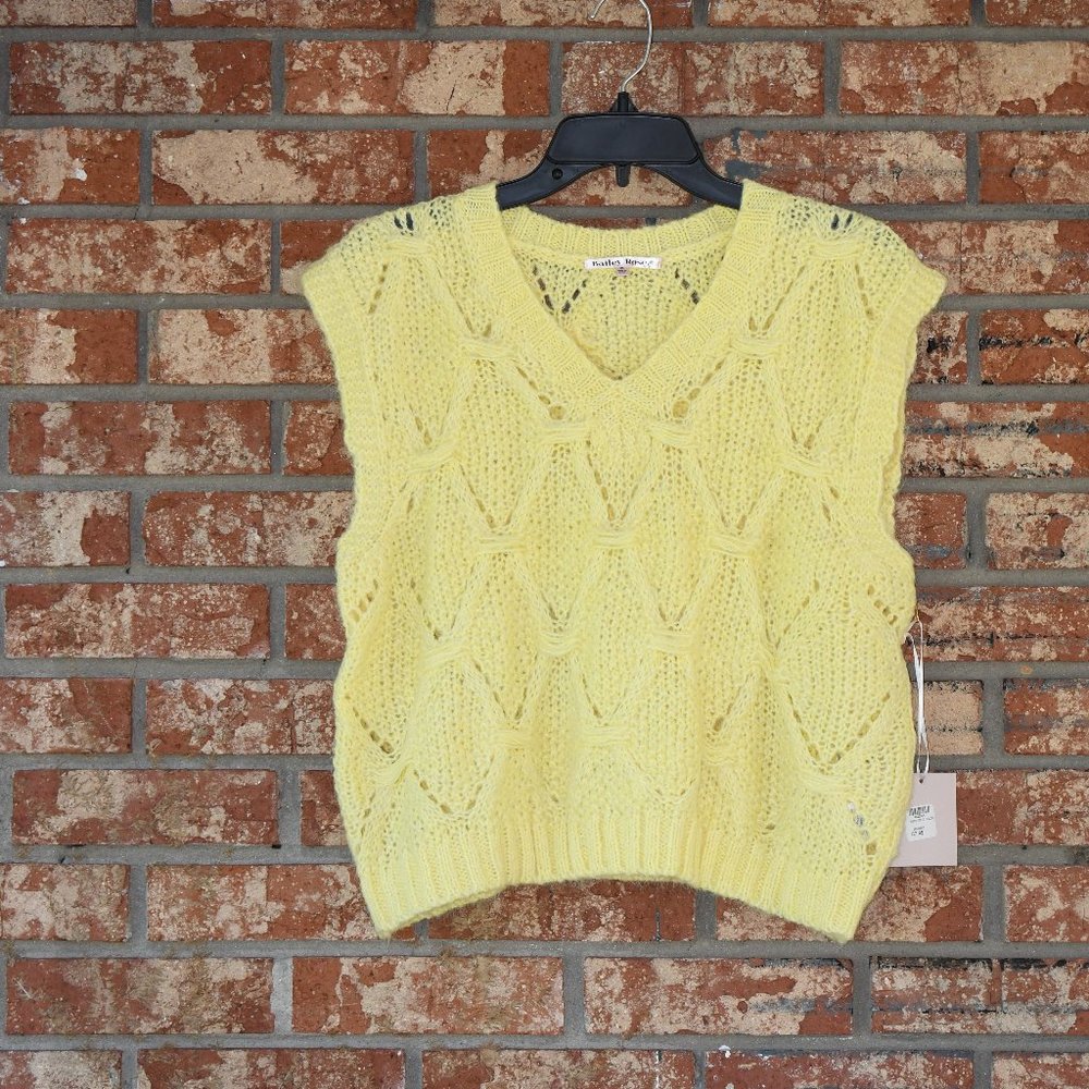Bailey Rose Yellow Sweater Vest NWT